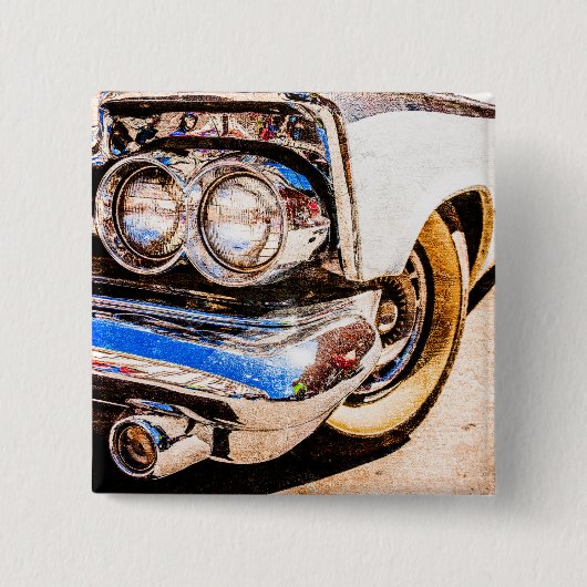 Classic Car Beauty Vierkante Button 5,1 Cm (Voorkant)