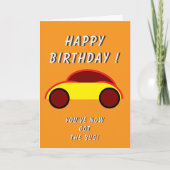 Classic Car Birthday Kaart (Voorkant)