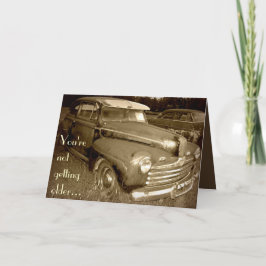 Classic Car Birthday Kaart