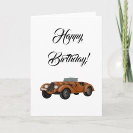 Classic Car Birthday Kaart
