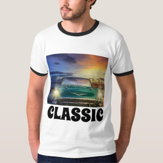 CLASSIC CAR BIRTHDAY T-SHIRS T-SHIRT (Voorkant)