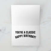 CLASSIC CAR BIRTHDAY WENSKAART KAART (Binnen)