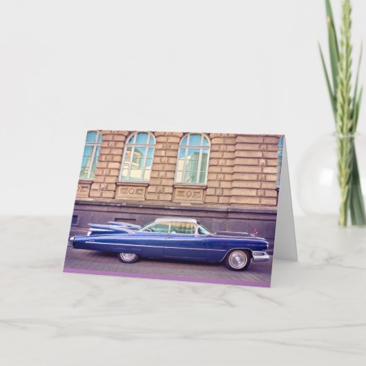  CLASSIC CAR Birthday Wenskaarten Feestdagen Kaart (Voorkant)