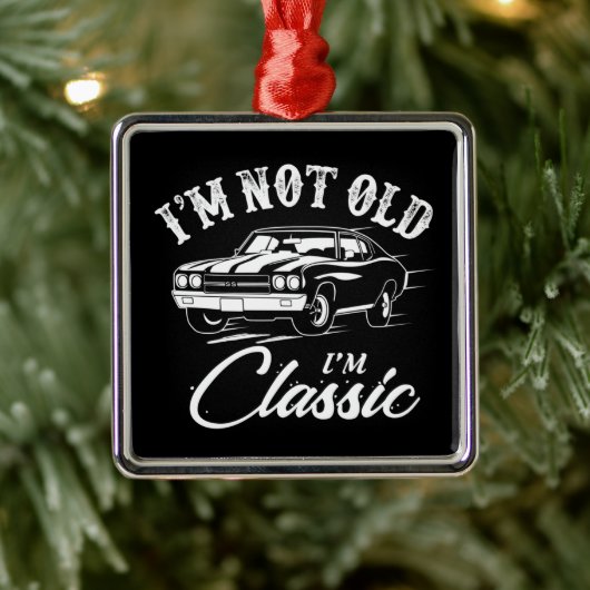 Classic Car Chevelle Metalen Ornament (Boom)