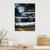 Classic Car Chrome Closeup Poster (Keuken)