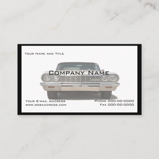 Classic Car Collector Visitekaartje (Voorkant)