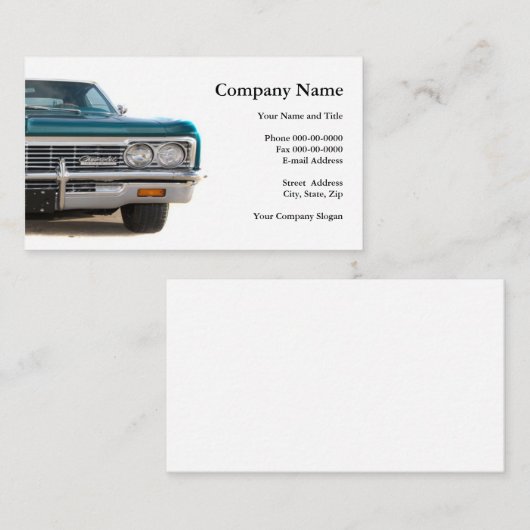 Classic Car Collector Visitekaartje (Voorkant / Achterkant)