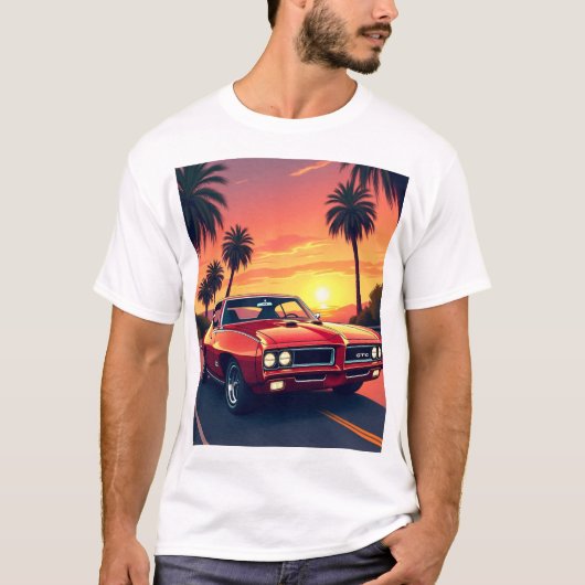  Classic Car – Cool Nostalgic T-shirt (Voorkant)