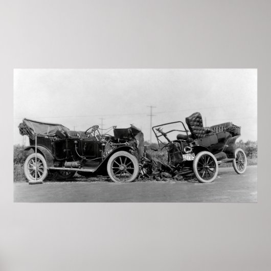 CLASSIC CAR CRASH 1914 POSTER (Voorkant)