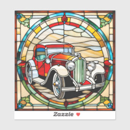 Classic Car Custom-Cut Vinyl Sticker