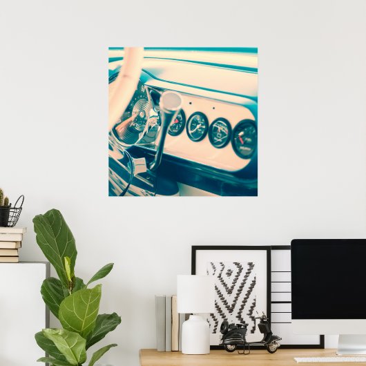 Classic Car Dash Poster (Thuiskantoor)