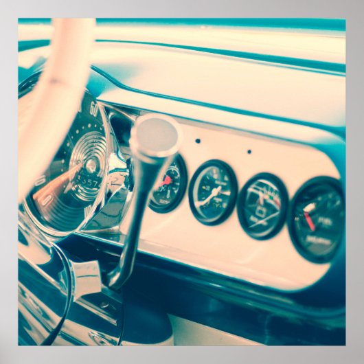 Classic Car Dash Poster (Voorkant)