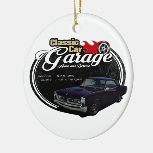 Classic Car Garage Custom GTO Keramisch Ornament (Links)