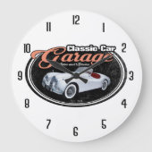 Classic Car Garage Jag Grote Klok (Voorkant)