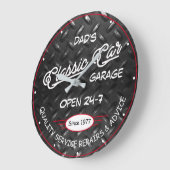 Classic Car Garage Name Date Diamond Bord Afbeeldi Grote Klok (Hoek)