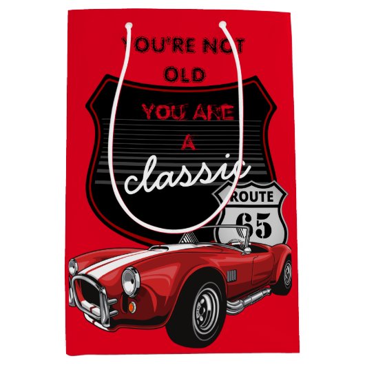 Classic Car Gift Bag Medium Cadeauzakje (Voorkant)