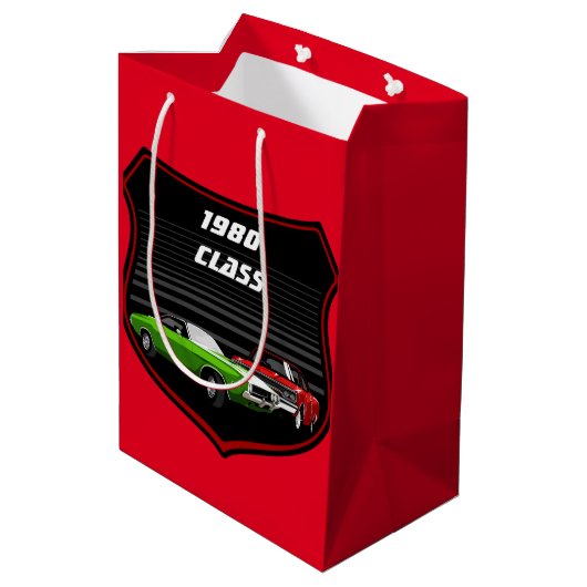 Classic Car Gift Bag Medium Cadeauzakje (Achterkant Gekanteld)