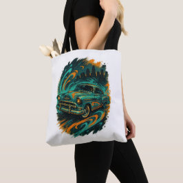 Classic Car Graffiti Tote Bag