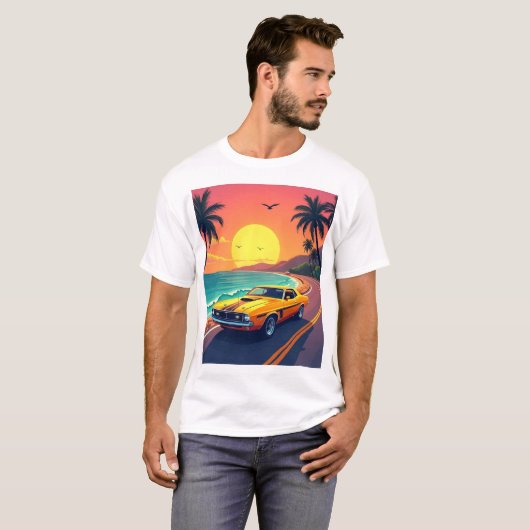 Classic Car Graphic T-shirt – Retro Auto Lover (Voorkant volledig)
