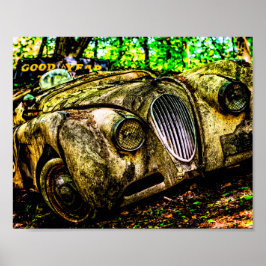 Classic Car Graveyard | Jaguar XK Poster