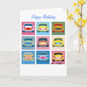 Classic Car Greetings Kaart (Gele Bloem)