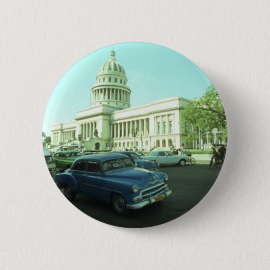 Classic Car Havana Cuba Ronde Button 5,7 Cm (Voorkant)