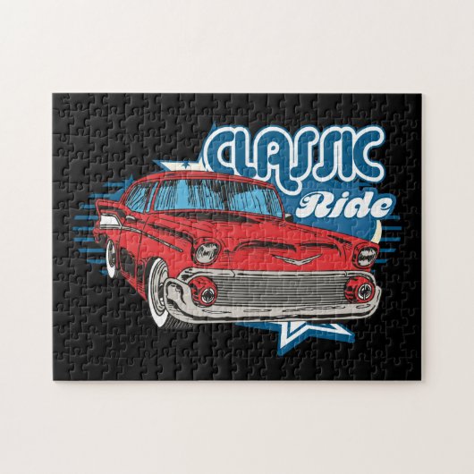 Classic Car Jigzaag Puzzle Legpuzzel (Horizontaal)