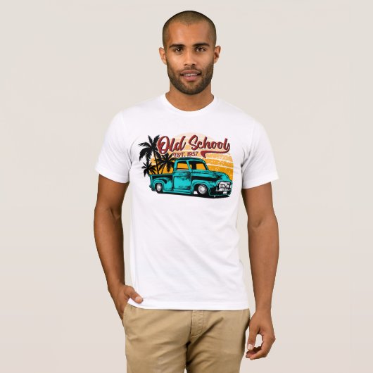 Classic Car Old School T-shirt (Voorkant volledig)