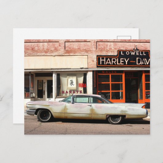 Classic Car Old West Town Briefkaart (Voorkant / Achterkant)