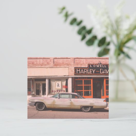 Classic Car Old West Town Briefkaart (Staand voorkant)