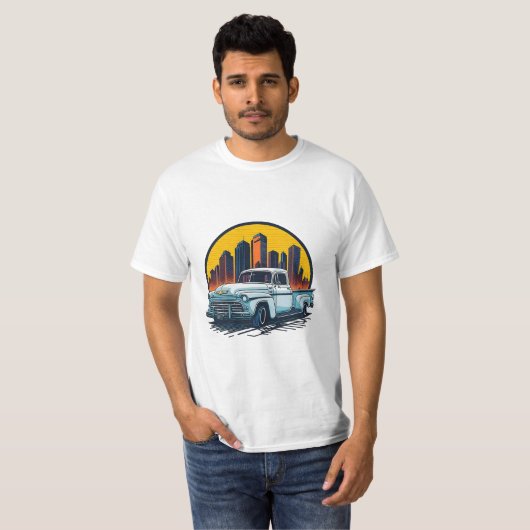 Classic car pickup chevrolet vintage 2 t-shirt (Voorkant volledig)