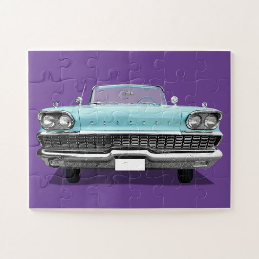CLASSIC CAR POEDER BLUE PUZZZL LEGPUZZEL (Horizontaal)