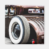 Classic Car Rat Rod gehakt & gedropt Magneet (Voorkant)