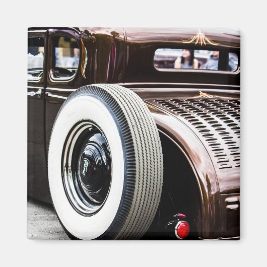 Classic Car Rat Rod gehakt & gedropt Magneet (Voorkant)