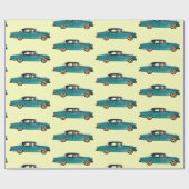 Classic Car Retro  1950 Nostalgic Old Cadeaupapier (Vlak)