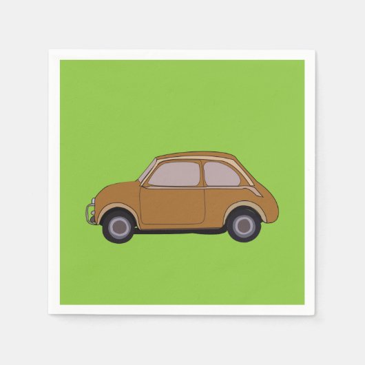 Classic Car Retro Party Paper Bord Servet (Voorkant)