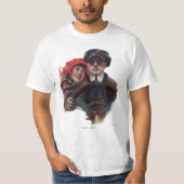 Classic car romantic  winter illustration t-shirt (Voorkant)