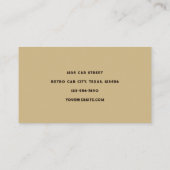 Classic Car  Rustic Visitekaartje (Achterkant)