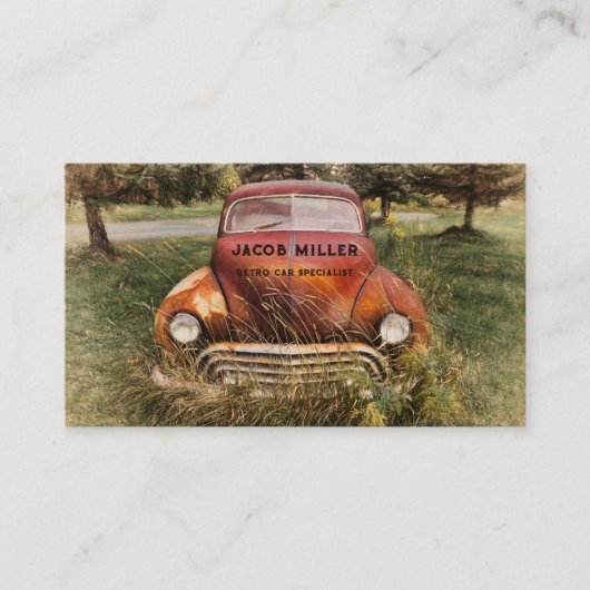 Classic Car  Rustic Visitekaartje (Voorkant)