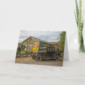 Classic Car  Scene Get Well Kaart (Voorkant)