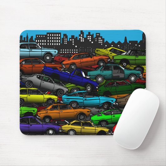 Classic car Scrapyard Mouse Mat. Muismat (Met muis)