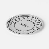 Classic Car Speedometer MPH Monogram Papieren Bordje (Gekanteld)