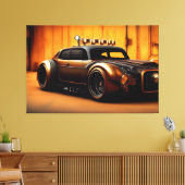Classic Car Steampunk Style Canvas Afdruk (Insitu (Woonkamer))
