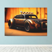 Classic Car Steampunk Style Canvas Afdruk (Insitu (Houten vloer))
