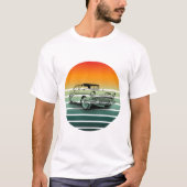  Classic Car Sunset Lines T-shirt (Voorkant)