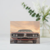 Classic Car Sunset Uitzicht Feestdagenkaart (Staand voorkant)