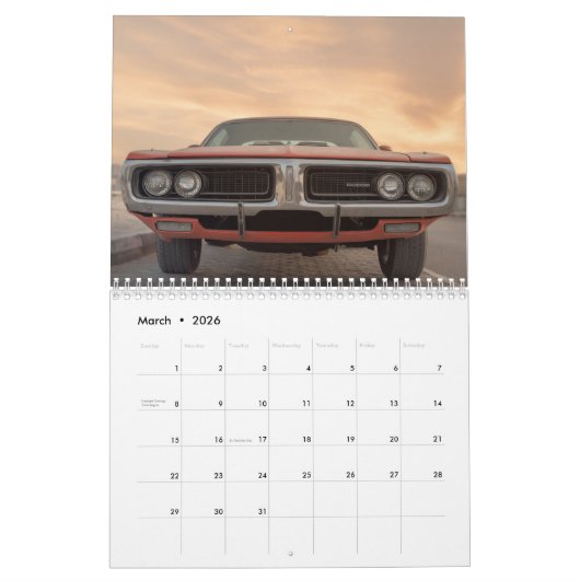 Classic Car Sunset Uitzicht Kalender (Mar 2026)