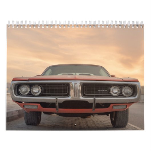  Classic Car Sunset Uitzicht Kalender (Hoes)