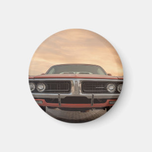 Classic Car Sunset Uitzicht Magneet