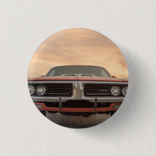 Classic Car Sunset Uitzicht Ronde Button 3,2 Cm